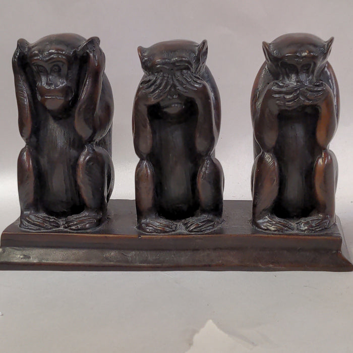 SINGLE RESIN BOOKEND WITH MONKEYS