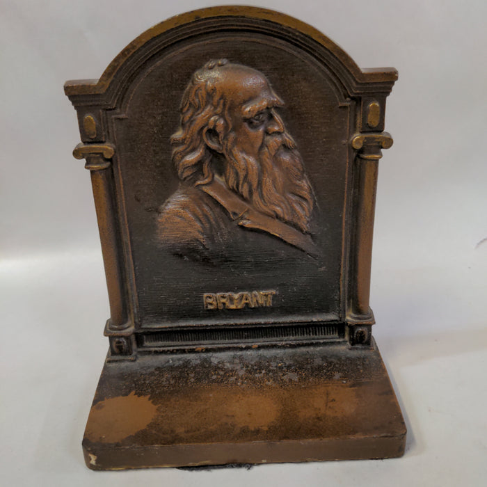 SINGLE BRADLEY & HUBBARD CAST IRON BOOKEND OF BRYANT