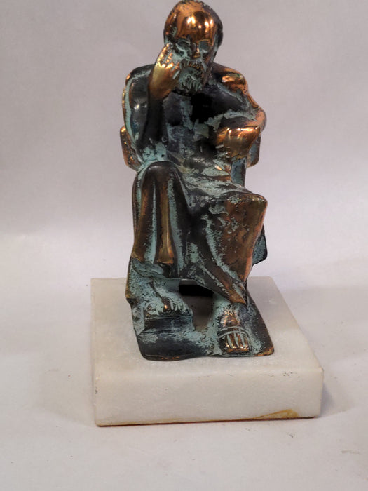 SCHOLAR ON MARBLE BASE STATUE