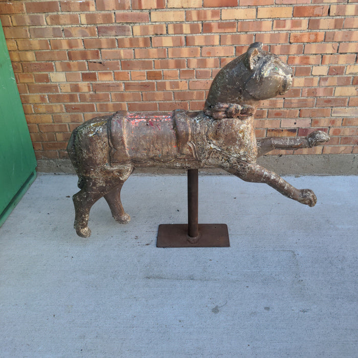 CARVED JAGUAR CAROUSEL ANIMAL