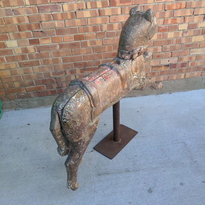 CARVED JAGUAR CAROUSEL ANIMAL