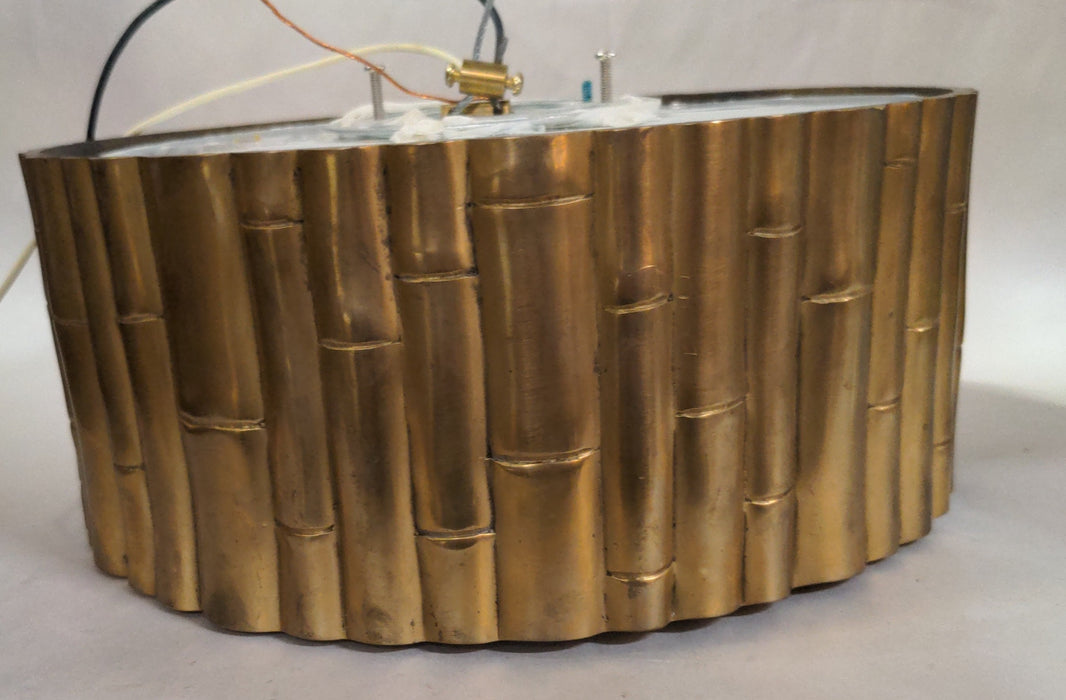 BRASS FAUX BAMBOO CEILING LIGHT