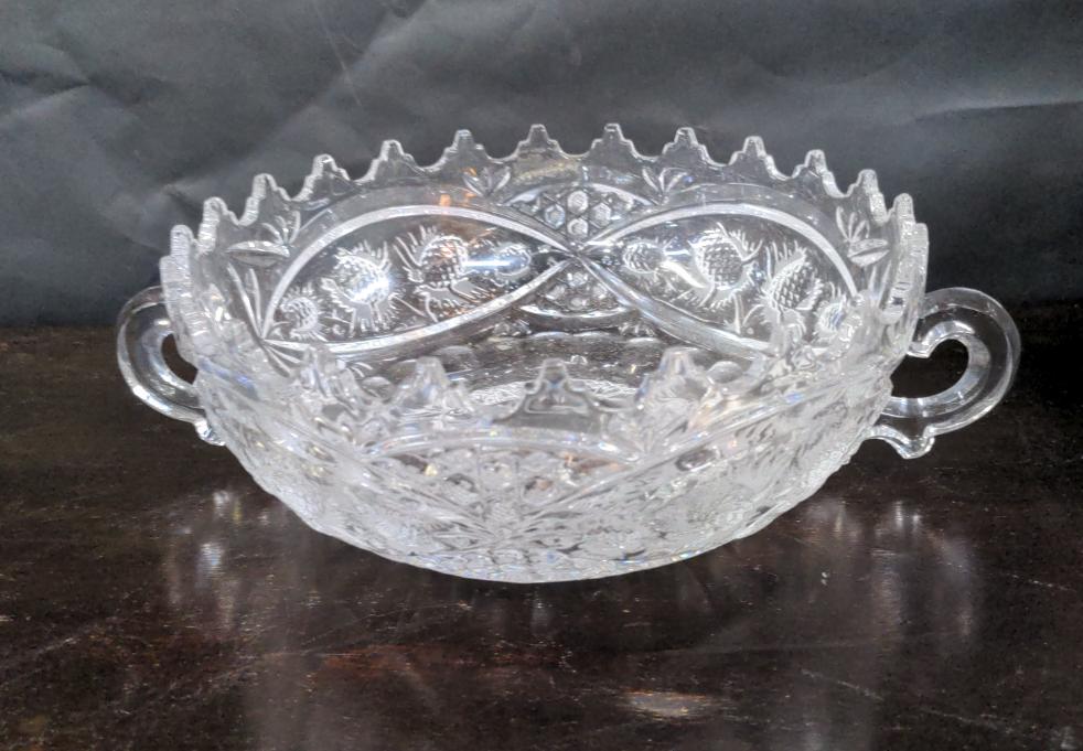 DOUBLE HANDLED CRYSTAL BOWL