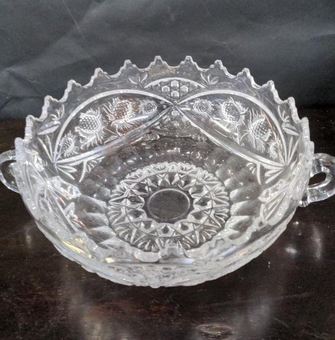 DOUBLE HANDLED CRYSTAL BOWL