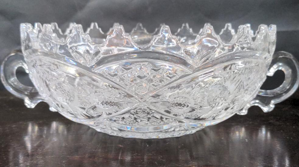 DOUBLE HANDLED CRYSTAL BOWL