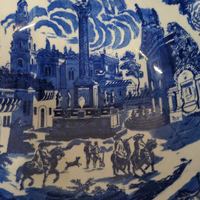 VINTAGE BLUE & WHITE VICTORIA WARE BOWL
