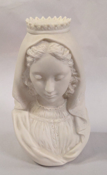 WHITE FIGURINE MADONNA WITH CROWN