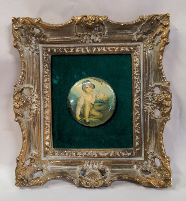 BOY ON MEDALLION FANCY FRAME