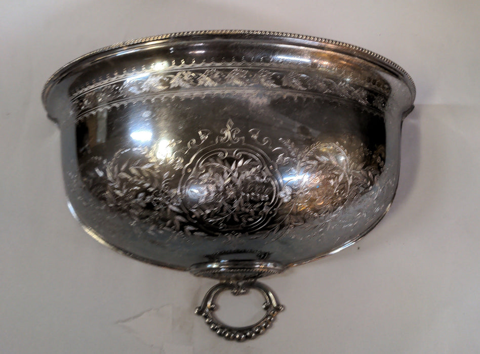 DEMI LUNE SILVER PLATE WALL PLANTER