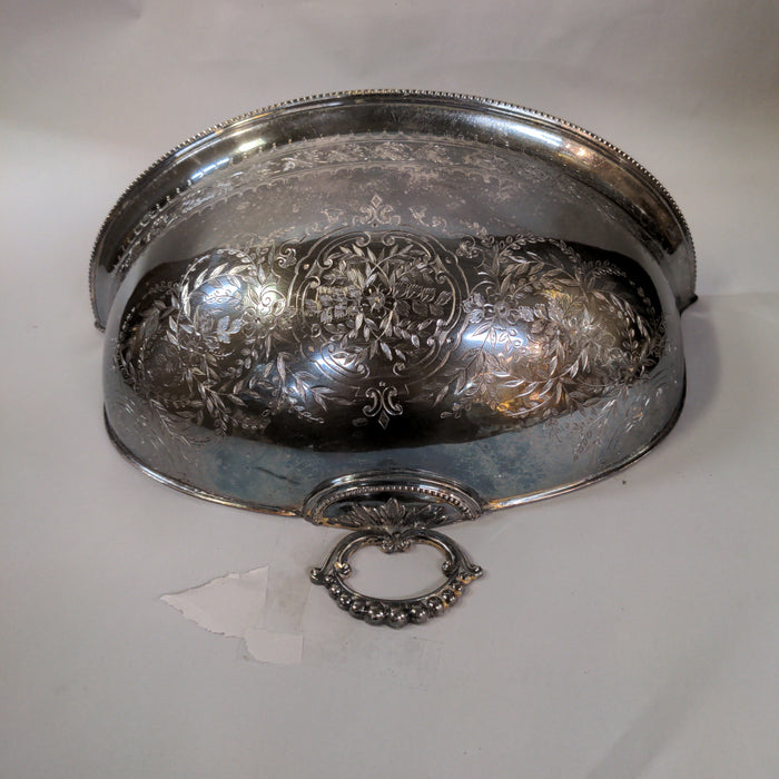 DEMI LUNE SILVER PLATE WALL PLANTER