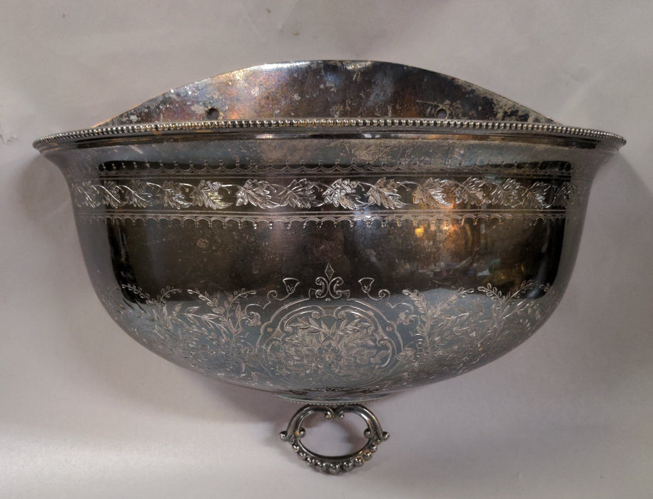 DEMI LUNE SILVER PLATE WALL PLANTER
