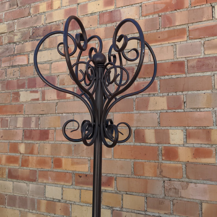 TUBULAR IRON POLE COAT RACK