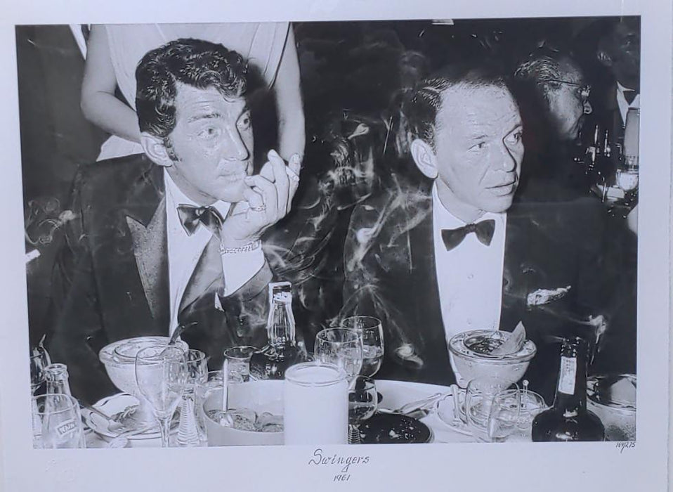 FRAMED/NUMBERED PHOTO OF SINATRA & DEAN MARTIN "THE SWINGERS 1961"