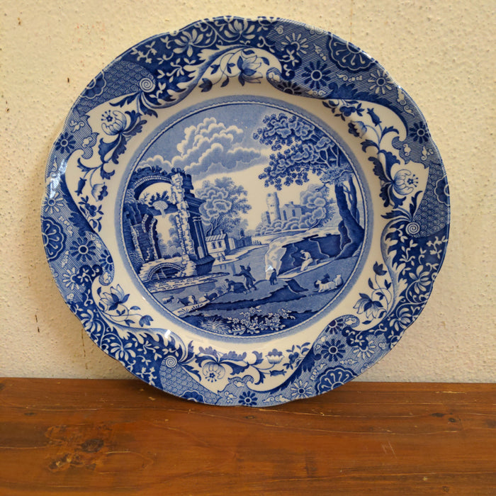 VINTAGE BLUE AND WHITE SPODE DINNER PLATE