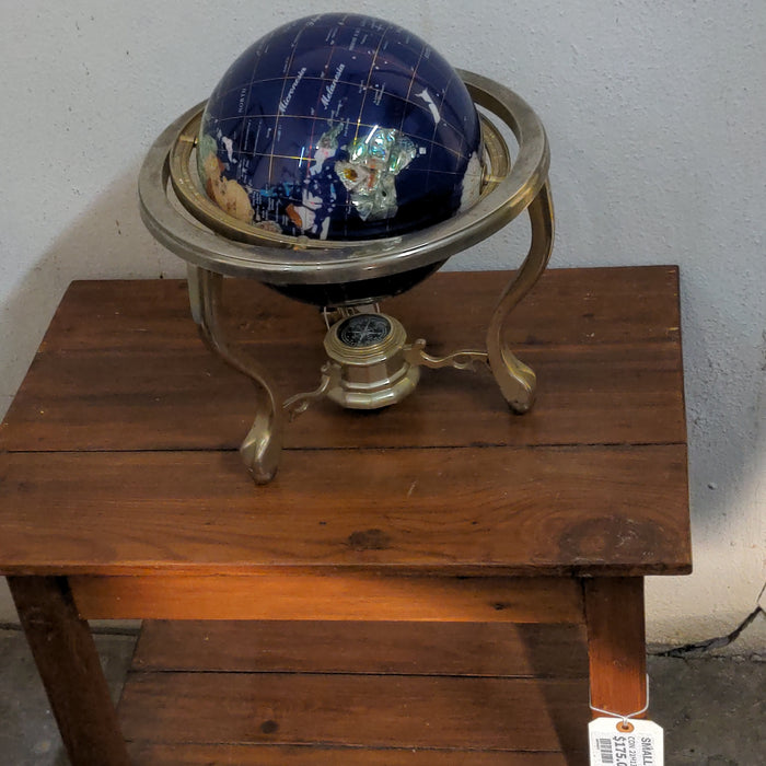 WORLD GLOBE WITH INLAID STONES
