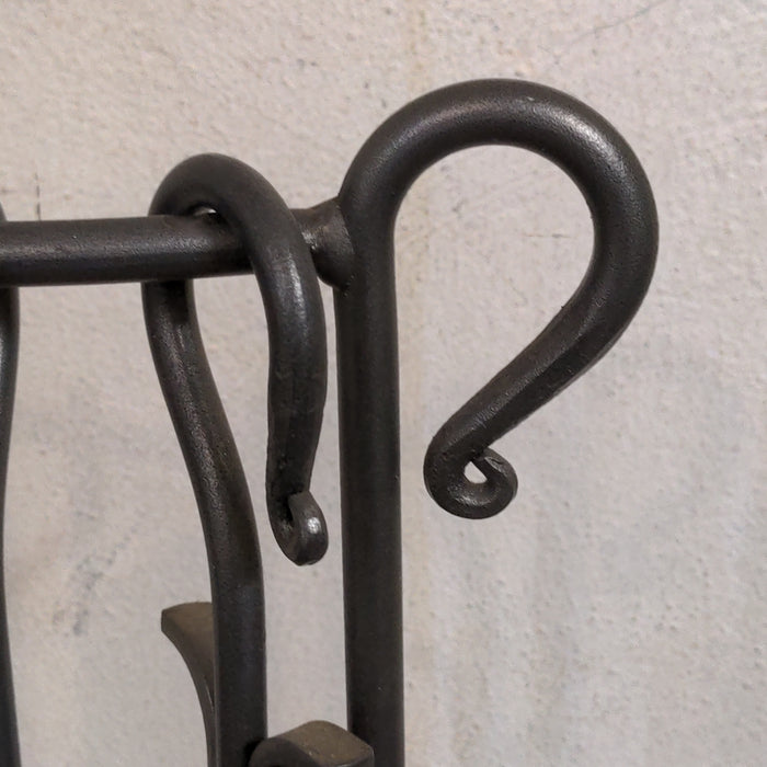 BLACK WROUGHT IRON FIRE TOOL SET