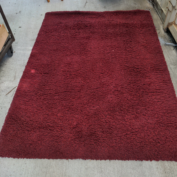 LARGE RED SHAG RUG