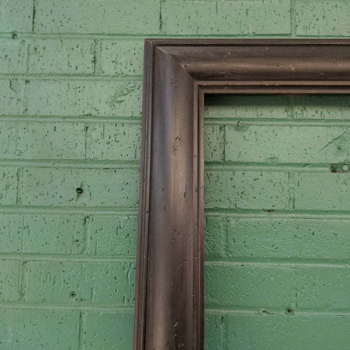 LARGE BLACK ROLLED EDGE FRAME WITH DISTRESS