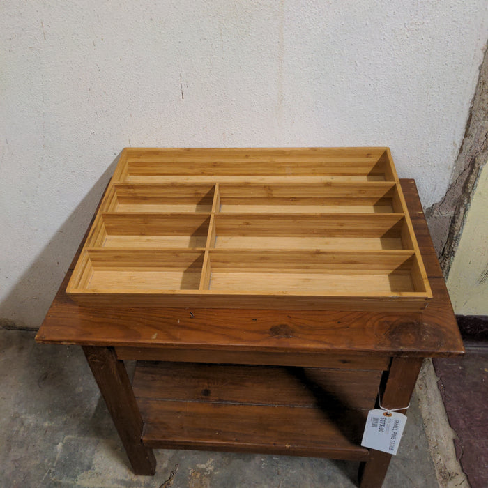 LARGE BAMBOO TRAY WITH SLATS