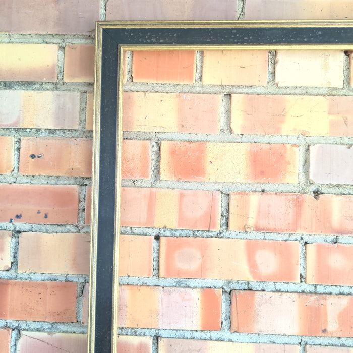 MODERN BLACK WITH GOLD TRIM FRAME