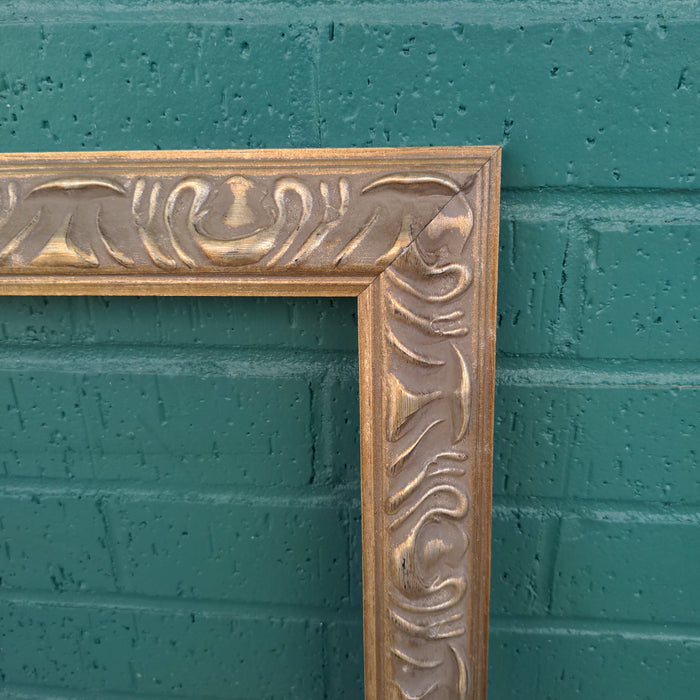 CARVED SILVER AND GOLD VERTICAL FRAME