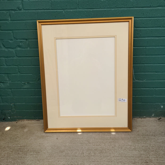 MODERN GOLD FRAME WITH GLASS AND MATTING