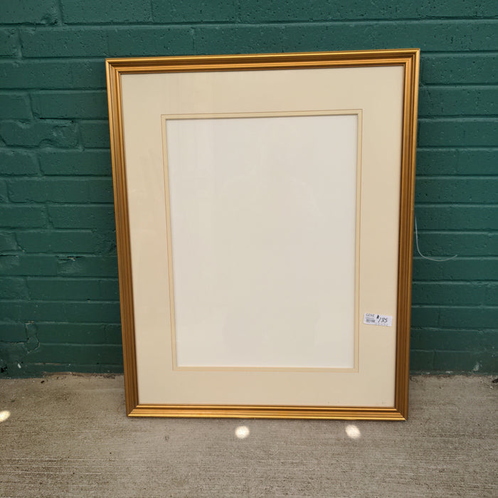 MODERN GOLD FRAME WITH GLASS AND MATTING