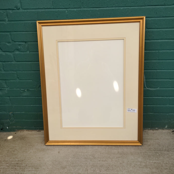 MODERN GOLD FRAME WITH GLASS AND MATTING