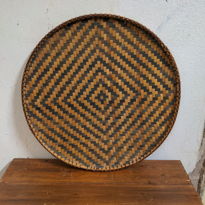 ROUND WOVEN ART BASKET