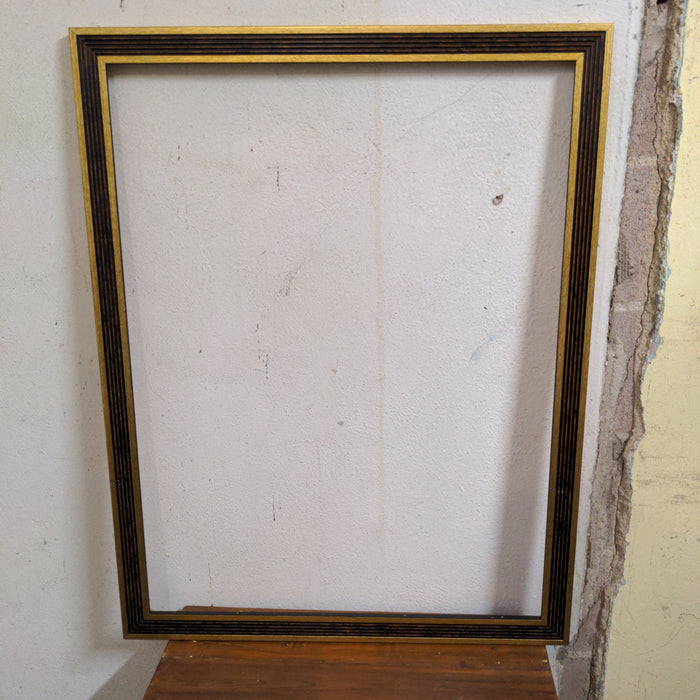 MODERN FRAME WITH GOLD, BROWN AND BLACK INTERIOR