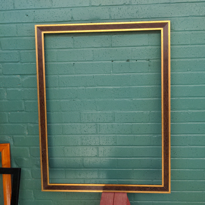 MODERN FRAME WITH GOLD EDGE AND BLACK AND BROWN