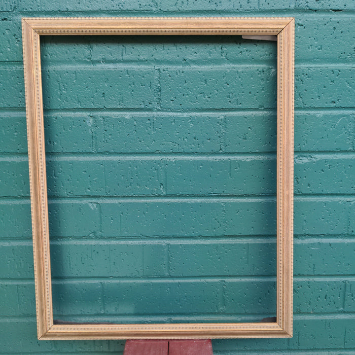 SMALL BROWN WASH FRAME WITH BEADING