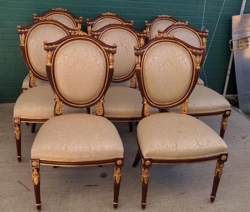 SET OF 8 LOUIS XVI STYLE DINING CHAIRS