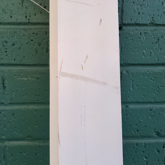 WHITE PAINTED FRAME AS FOUND
