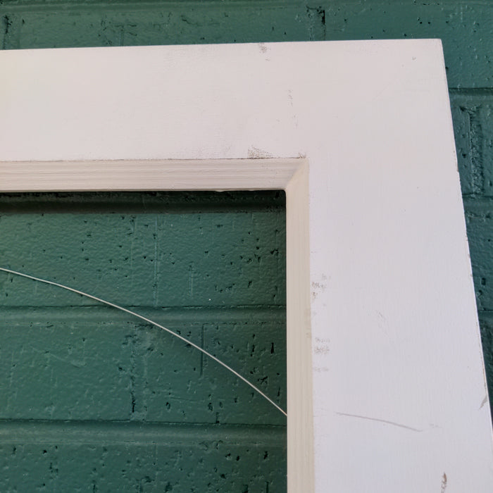 WHITE PAINTED FRAME AS FOUND