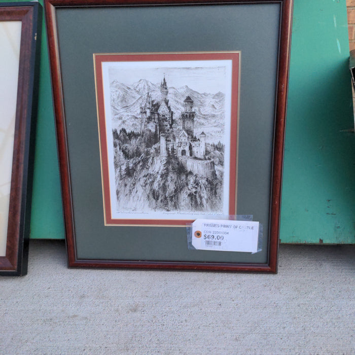 FRAMED PRINT OF CASTLE