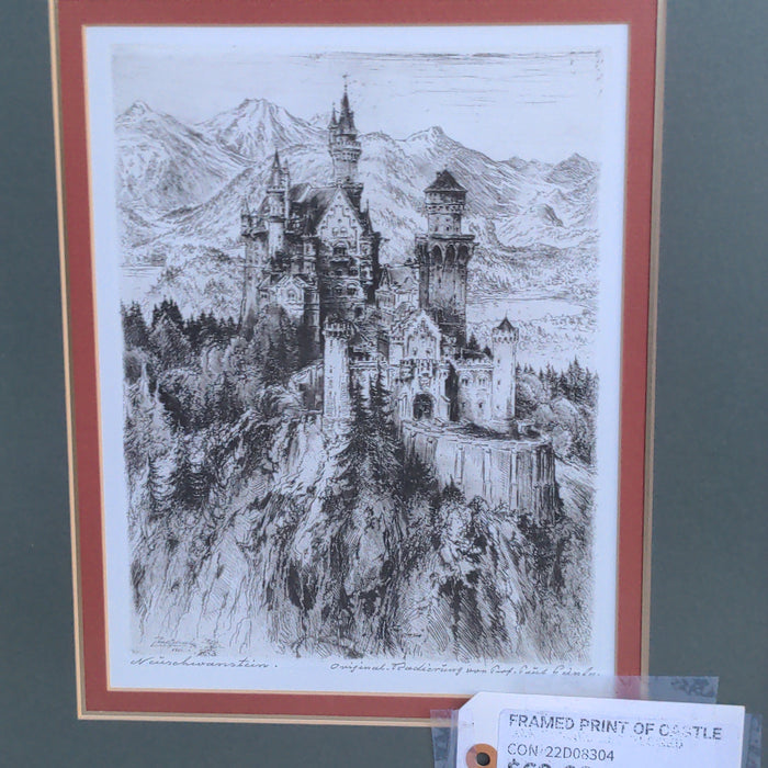 FRAMED PRINT OF CASTLE