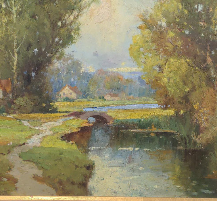 GEORGE PRITCHARD LANDSCAPE PAINTING OIL ON CANVAS MOUNTED ON BOARD