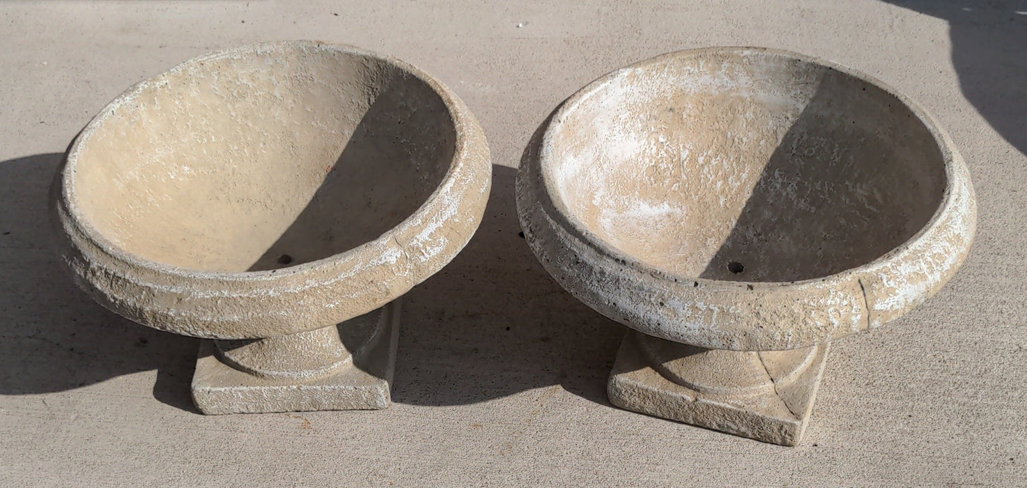 PAIR OF CONCRETE URNS