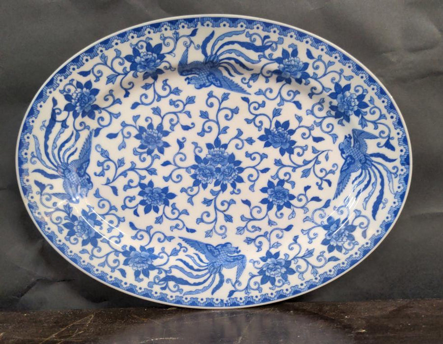 BLUE & WHITE NORITAKE SMALL OVAL PLATTER - JAPAN