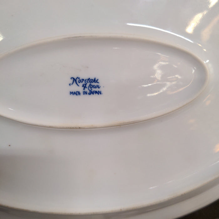 BLUE & WHITE NORITAKE SMALL OVAL PLATTER - JAPAN