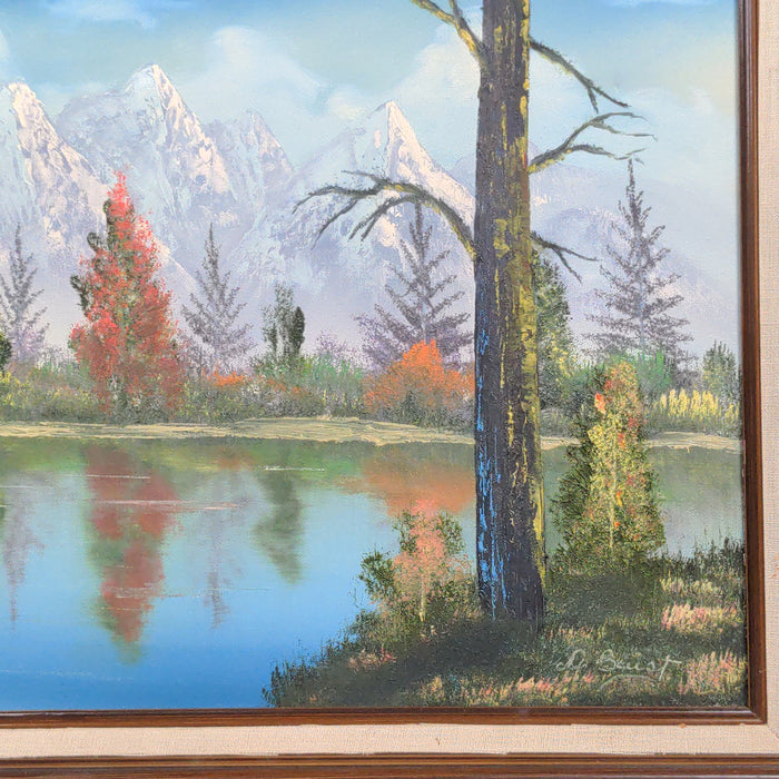 FRAMED OIL PAINTING OF LANDSCAPE