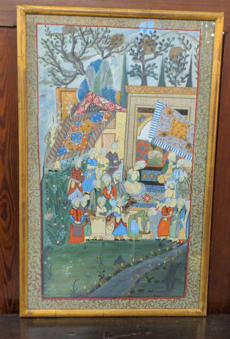 INDIAN PAINTING IN THIN GOLD FRAME