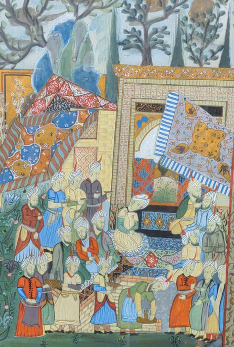 INDIAN PAINTING IN THIN GOLD FRAME