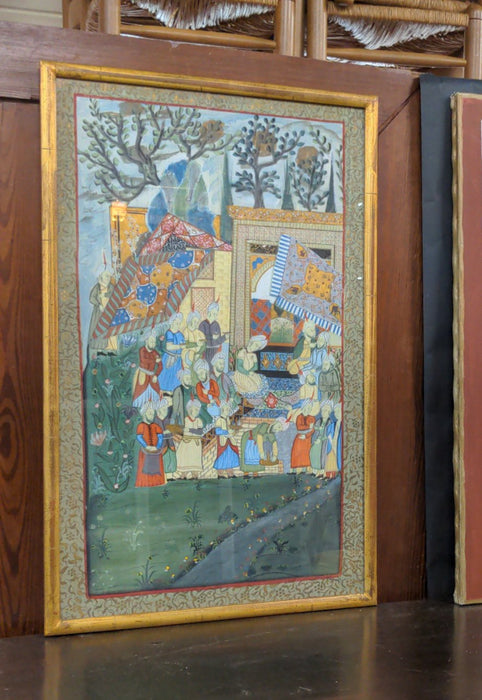 INDIAN PAINTING IN THIN GOLD FRAME