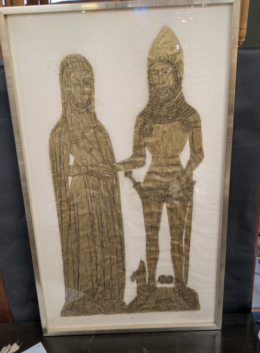 LARGE GOLD RUBBING SIGNED