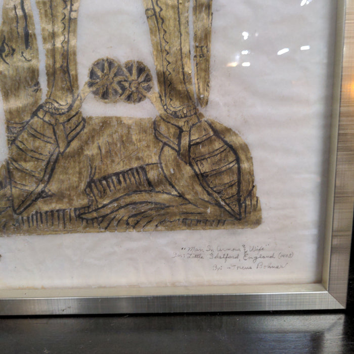 LARGE GOLD RUBBING SIGNED