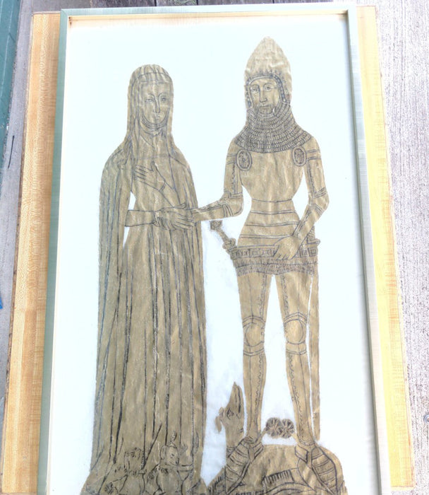 LARGE GOLD RUBBING SIGNED