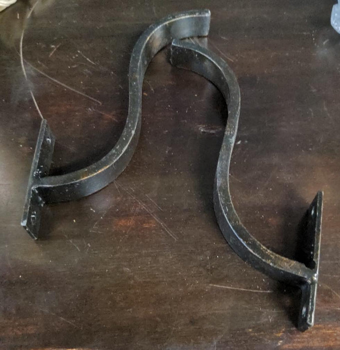 PAIR OF NOT OLD BLACK COAT HOOKS