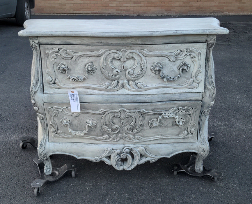 LOUIS XV STYLE PAINTED 2 DRAWER  BOMBAY CHEST-NOT OLD